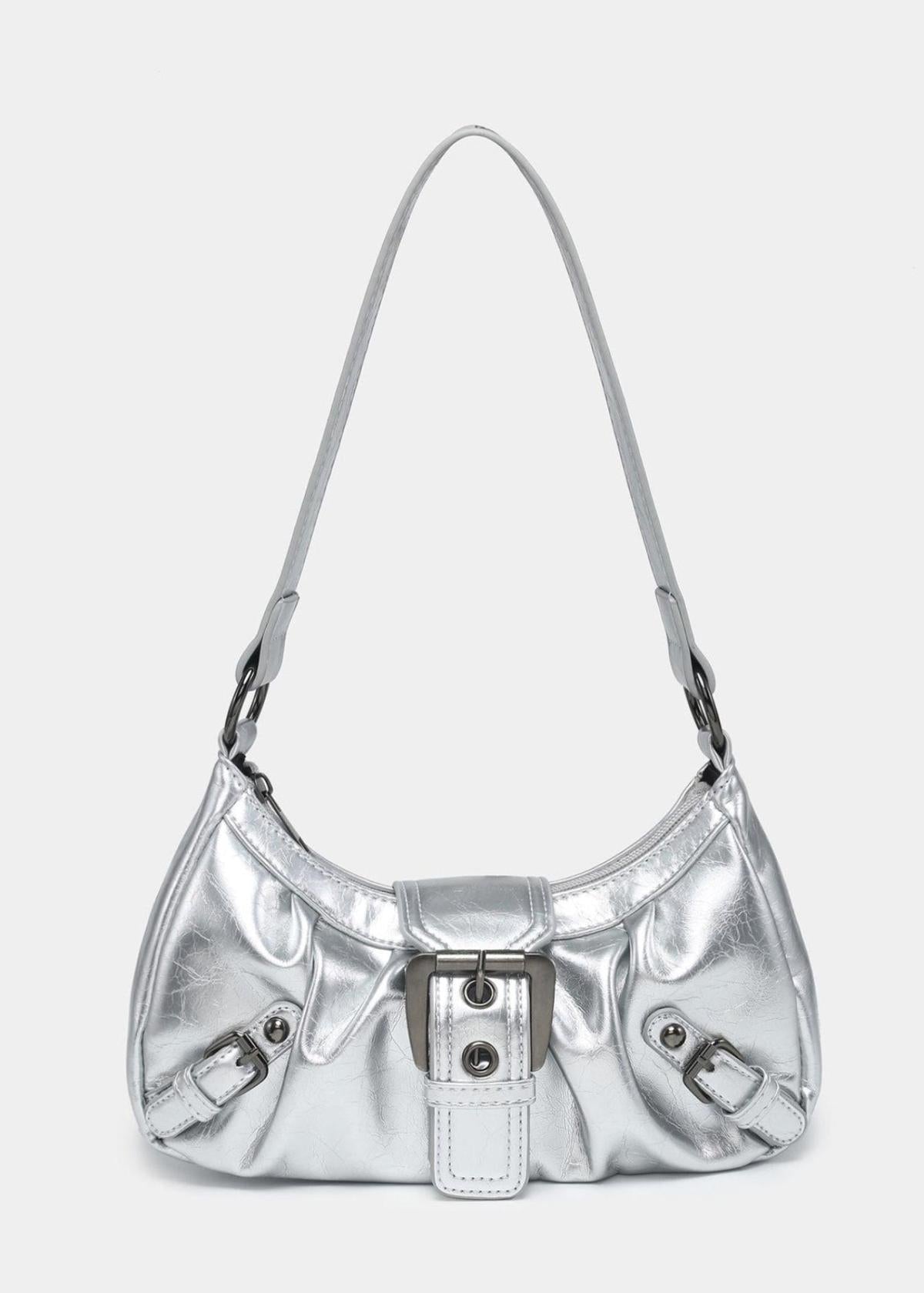 Compact and Shapely Women's Leather Shoulder Bag