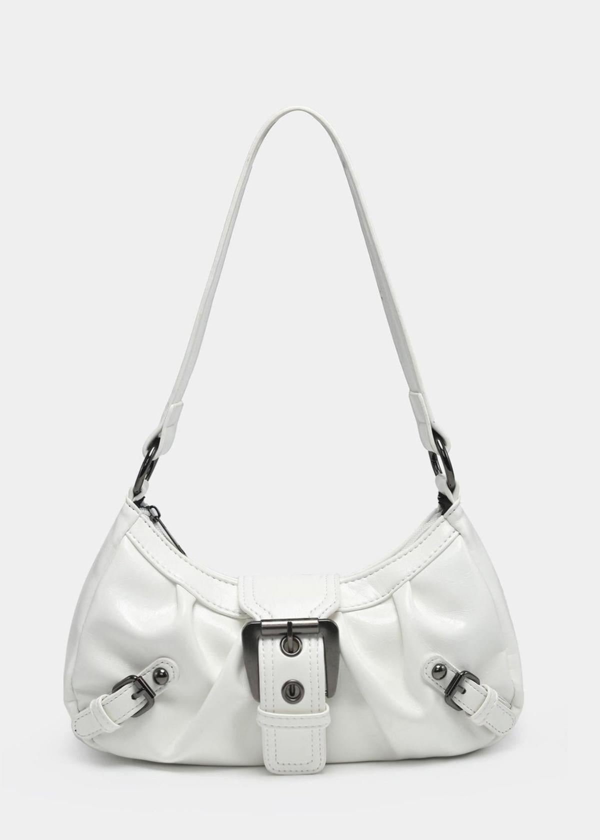 Compact and Shapely Women's Leather Shoulder Bag