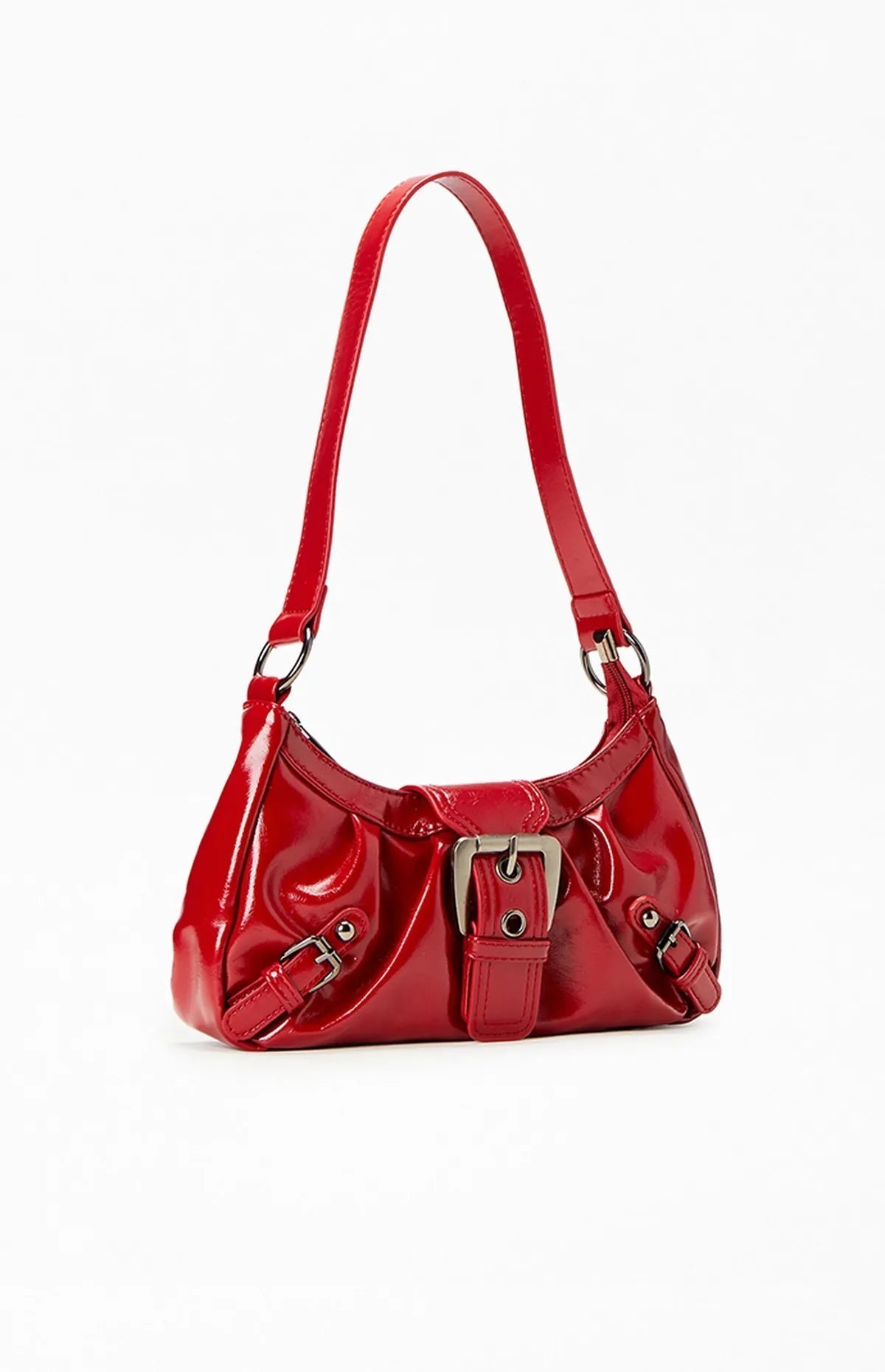 Compact and Shapely Women's Leather Shoulder Bag