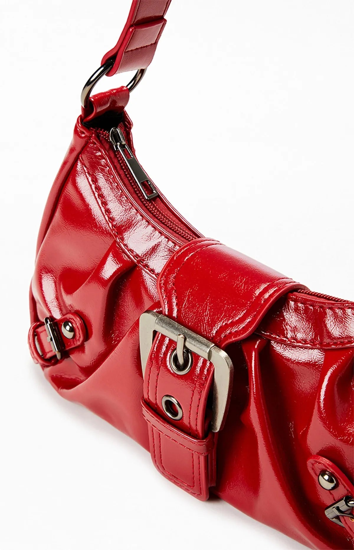 Compact and Shapely Women's Leather Shoulder Bag