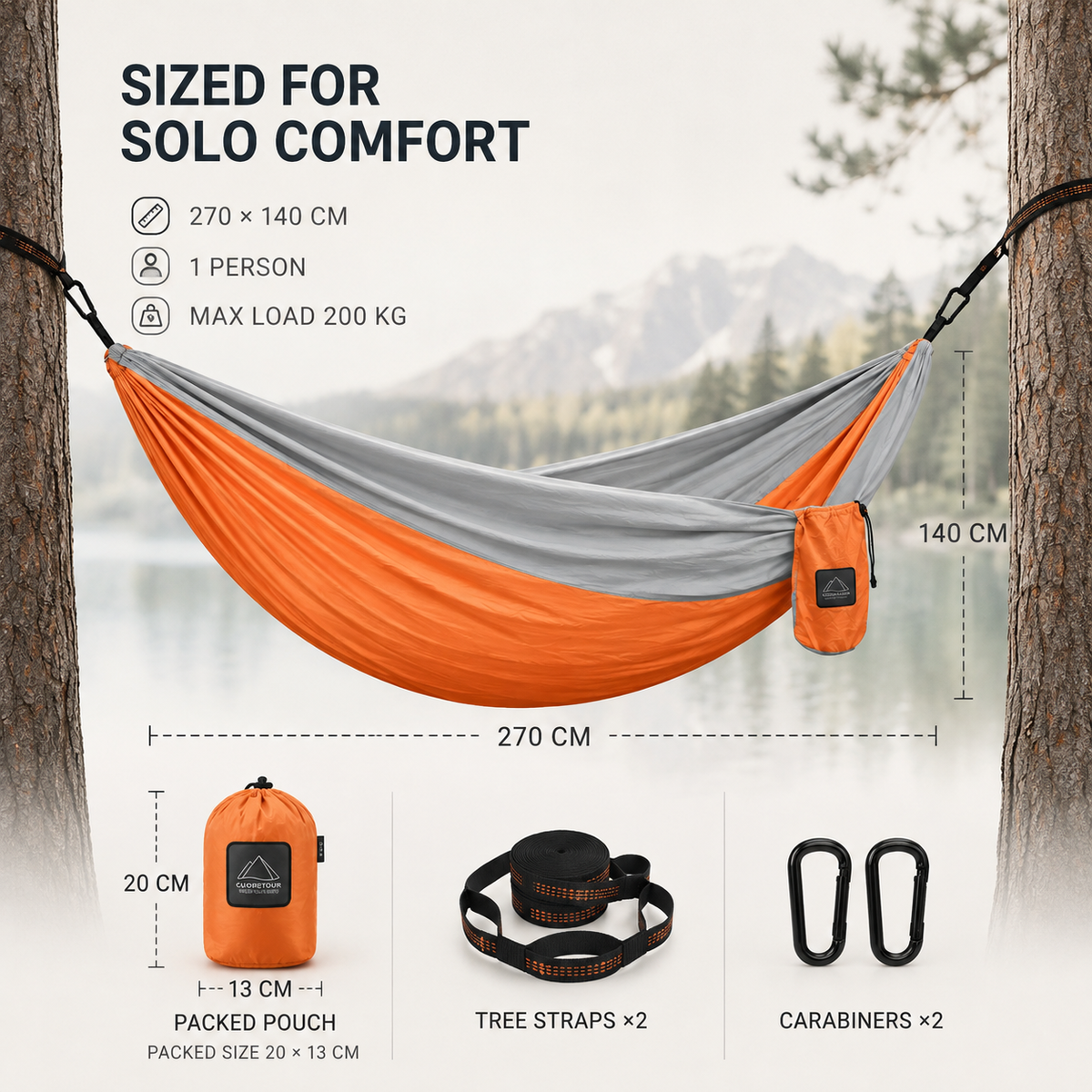 Compact Double Camping Hammock