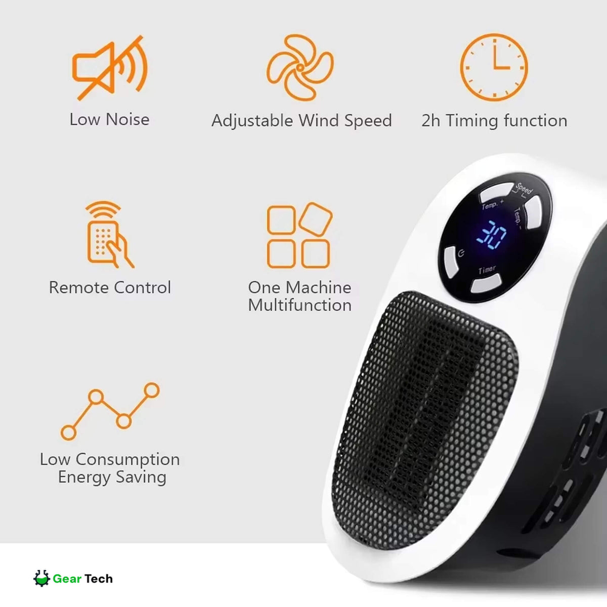 Compact Energy-Efficient Plug-In USB Ceramic Heater
