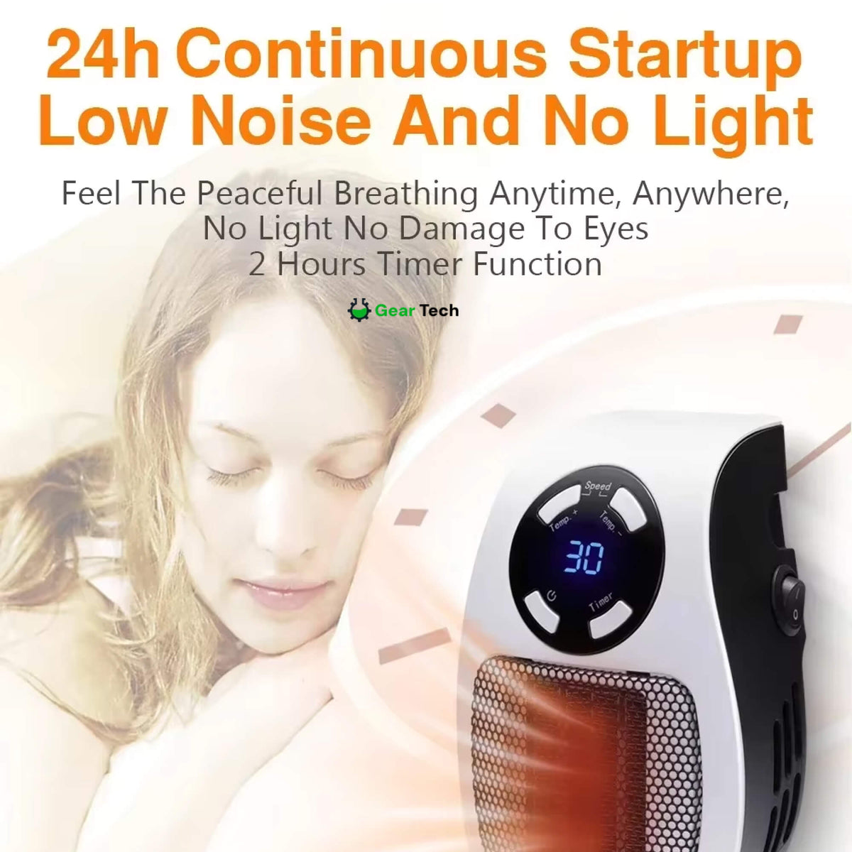 Compact Energy-Efficient Plug-In USB Ceramic Heater