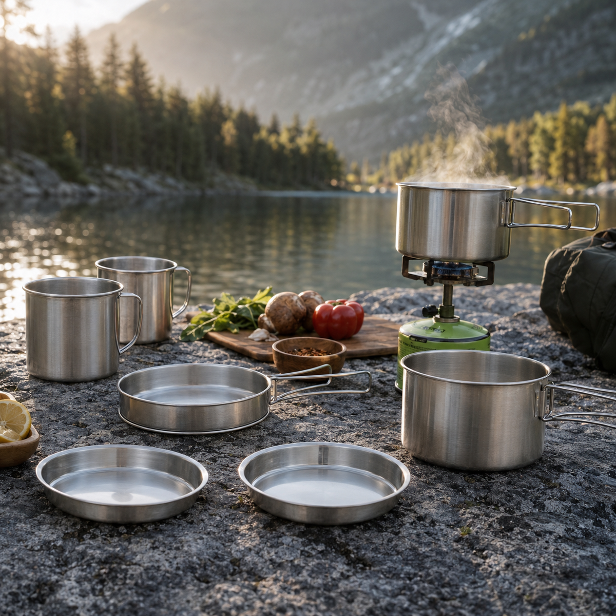 Compact Outdoor Cooking Mess Kit