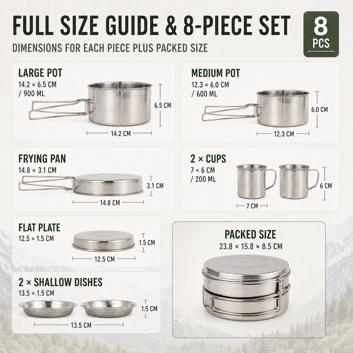 Compact Outdoor Cooking Mess Kit