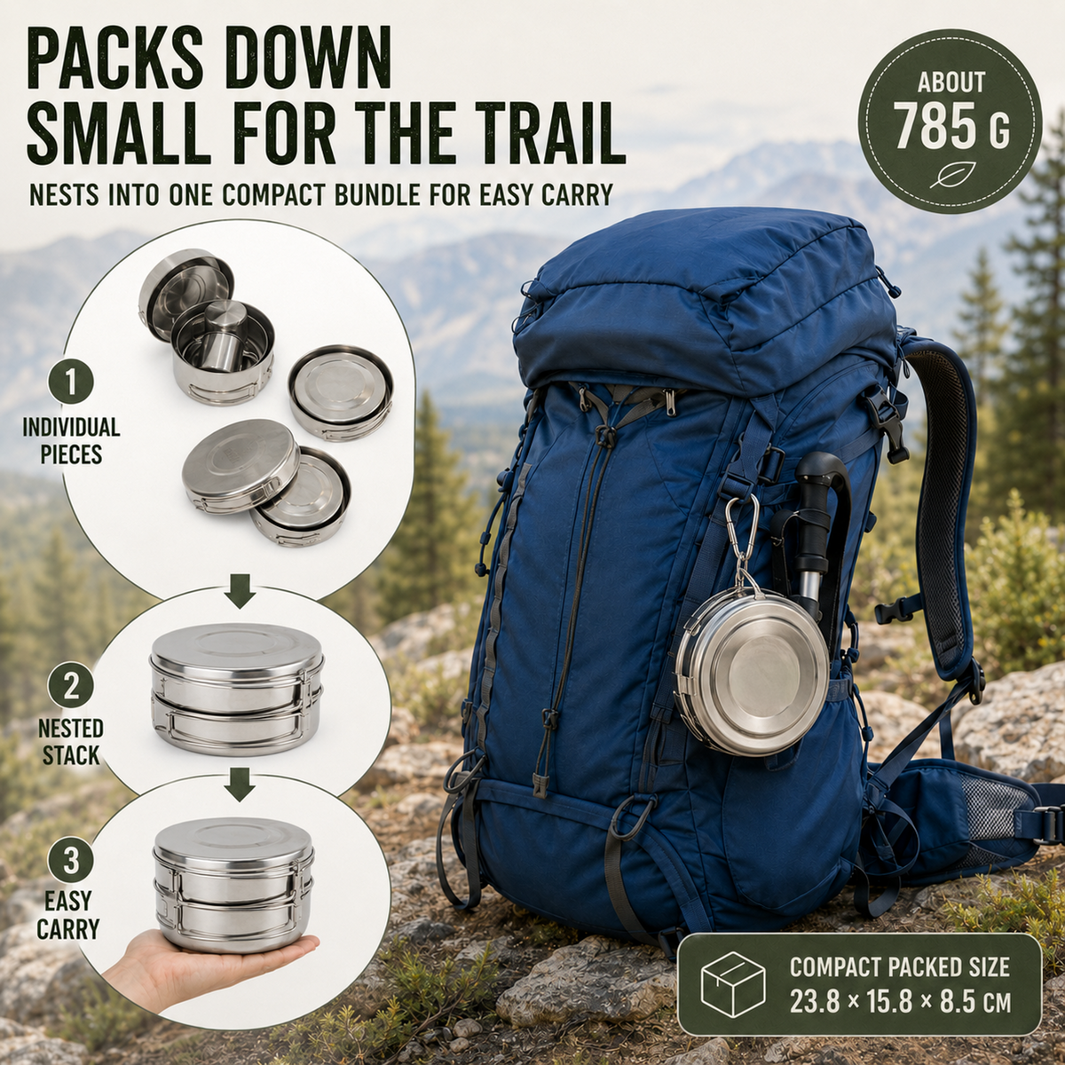 Compact Outdoor Cooking Mess Kit