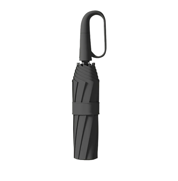 Compact Windproof Umbrella with Reflective Trim for Safety and Convenience