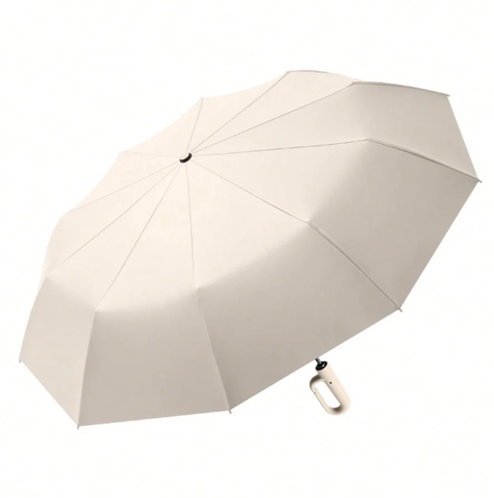 Compact Windproof Umbrella with Reflective Trim for Safety and Convenience
