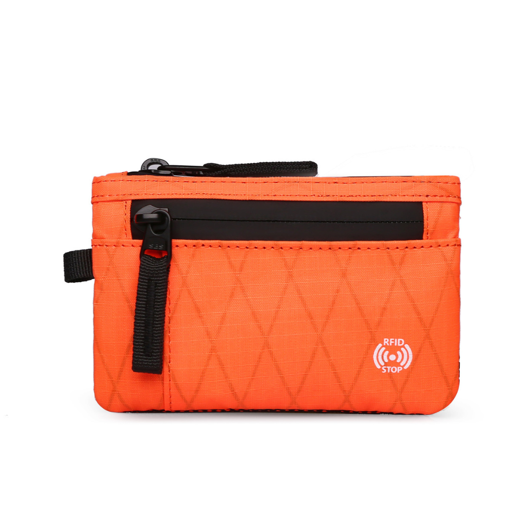 Compact Zippered Card Wallet