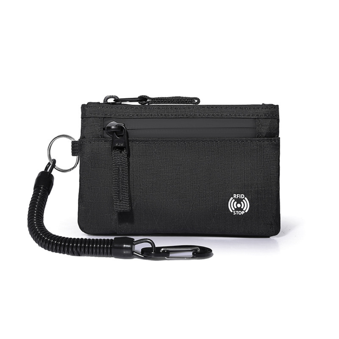 Compact Zippered Card Wallet