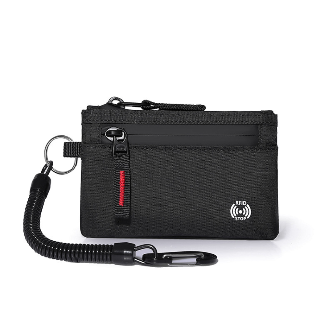 Compact Zippered Card Wallet