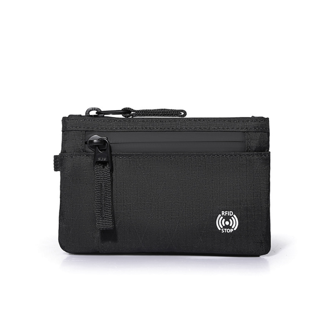 Compact Zippered Card Wallet