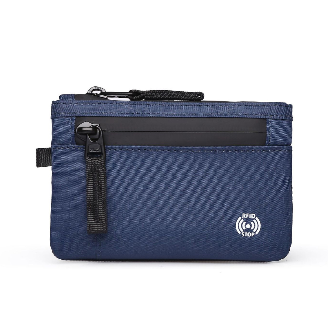 Compact Zippered Card Wallet