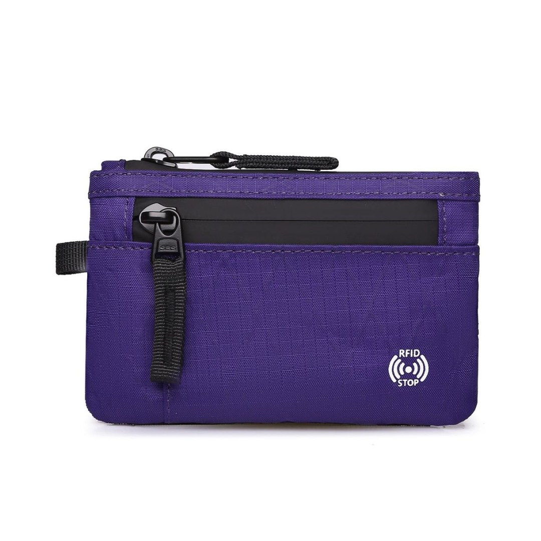Compact Zippered Card Wallet