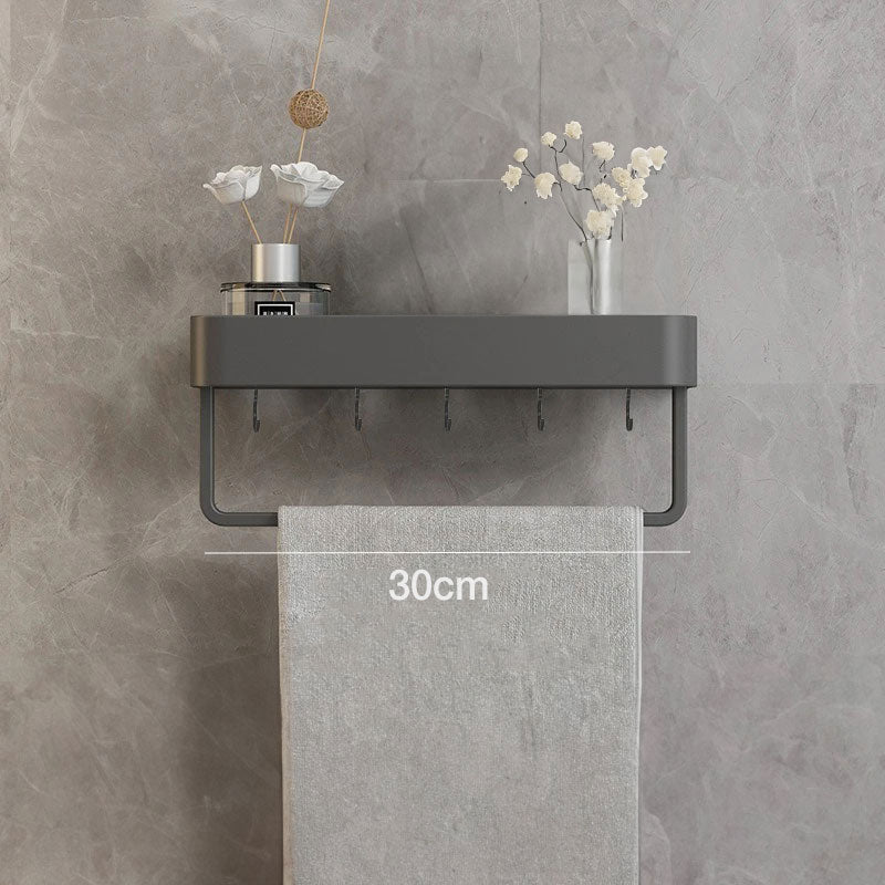 Contemporary Sleek Grey Bathroom Shelves