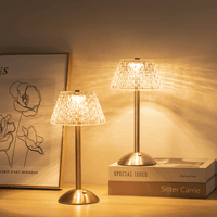 Cordless Crystal Glass Touch Control Table Lamp - Hotel Chic Style