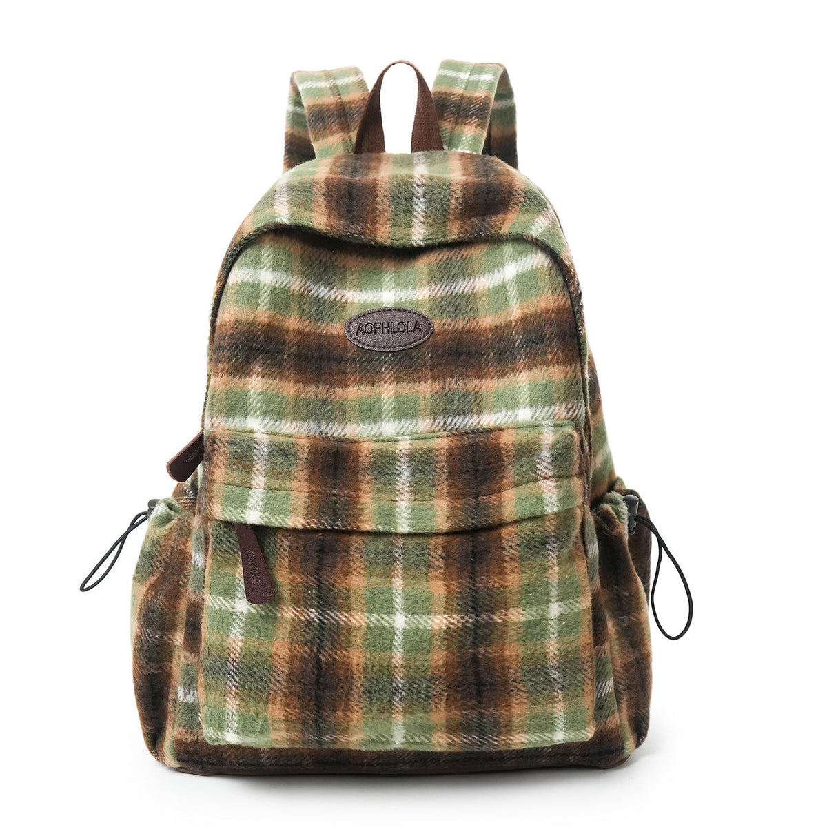 Cozy Plaid School Backpack