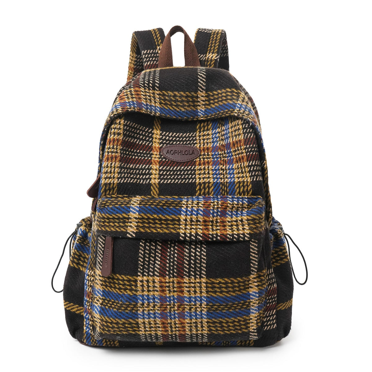 Cozy Plaid School Backpack