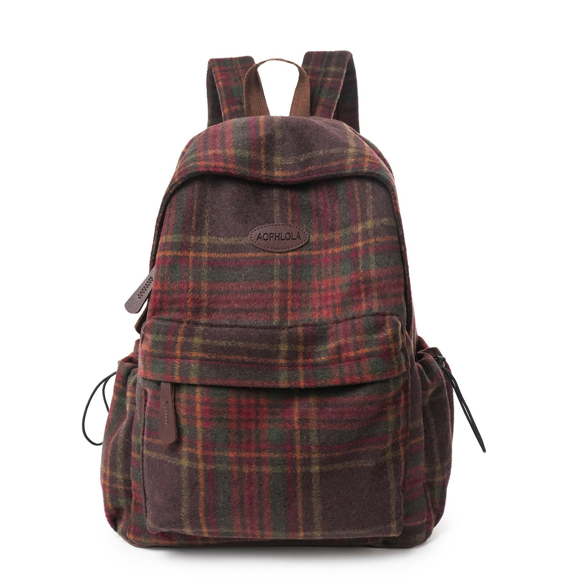Cozy Plaid School Backpack