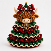 Crochet Highland Cow Christmas Ornament Kit