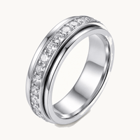 Cubic Zirconia Spinner Ring