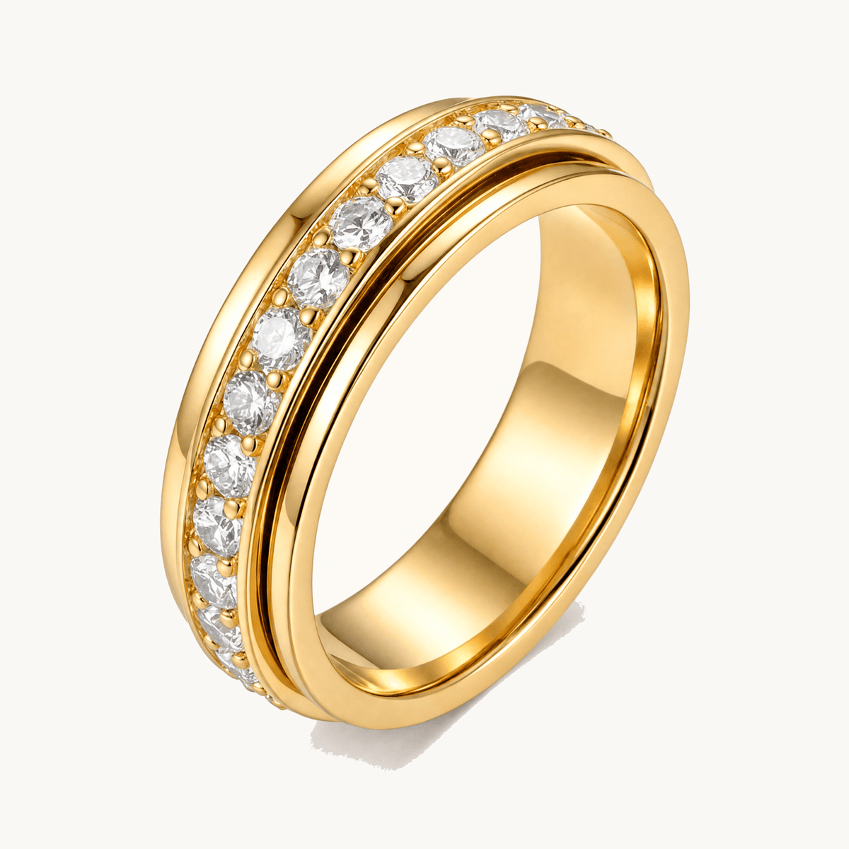 Cubic Zirconia Spinner Ring
