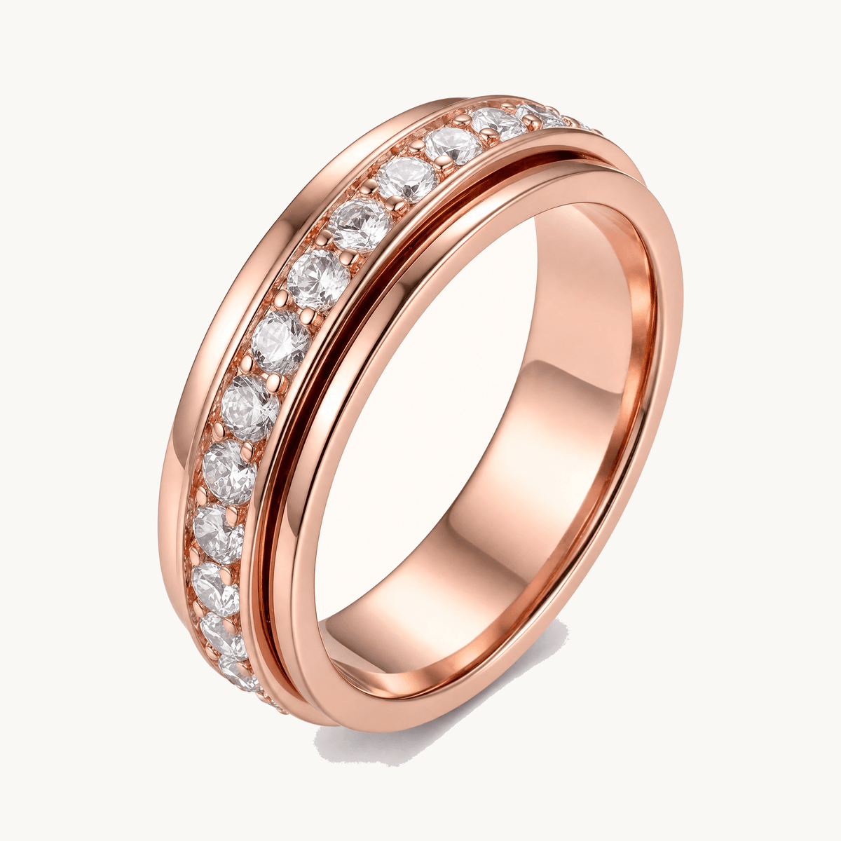 Cubic Zirconia Spinner Ring