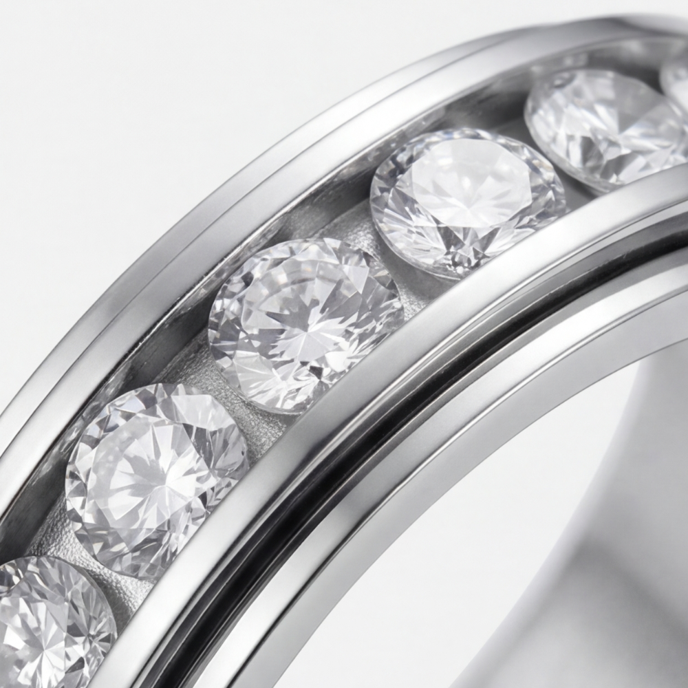 Cubic Zirconia Spinner Ring