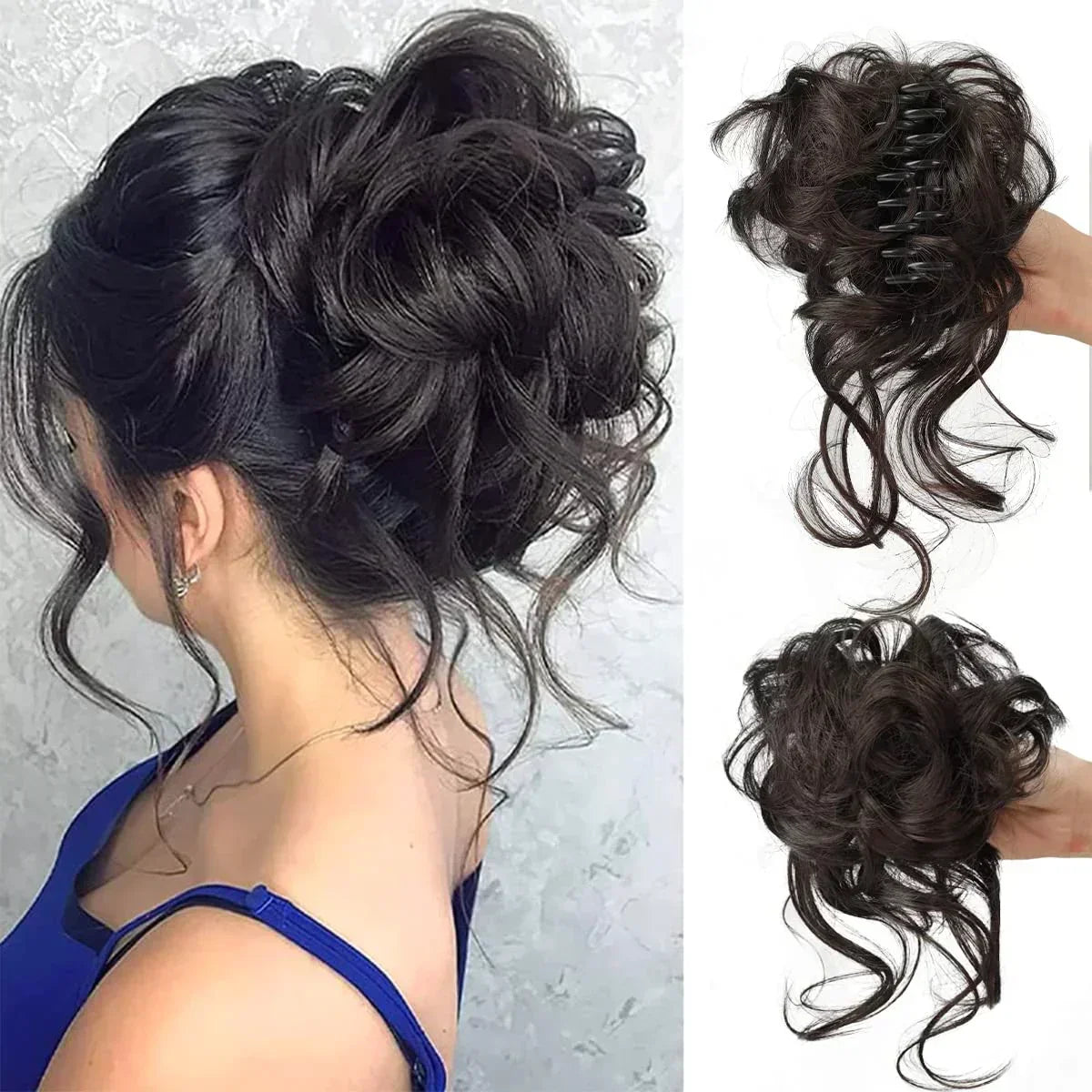 Curly Messy Bun Hair Clip for Instant Volume