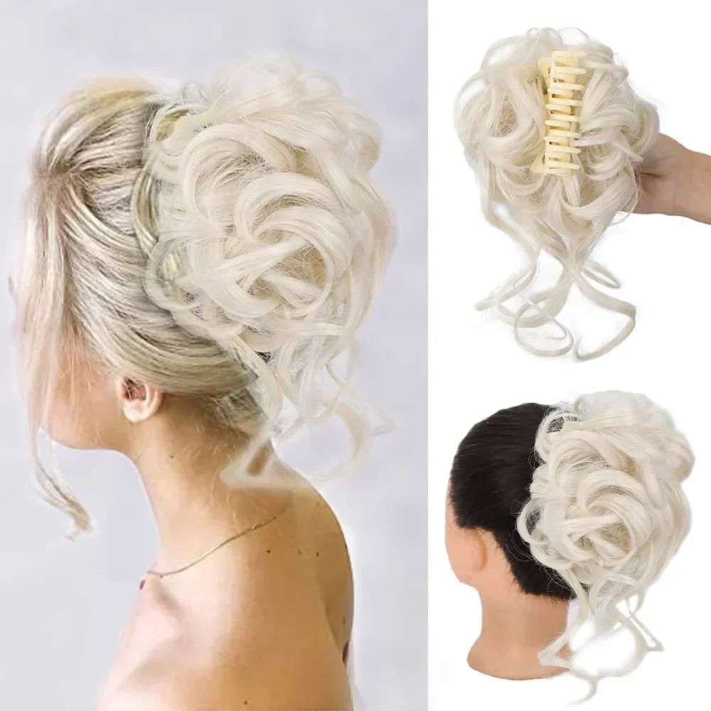 Curly Messy Bun Hair Clip for Instant Volume