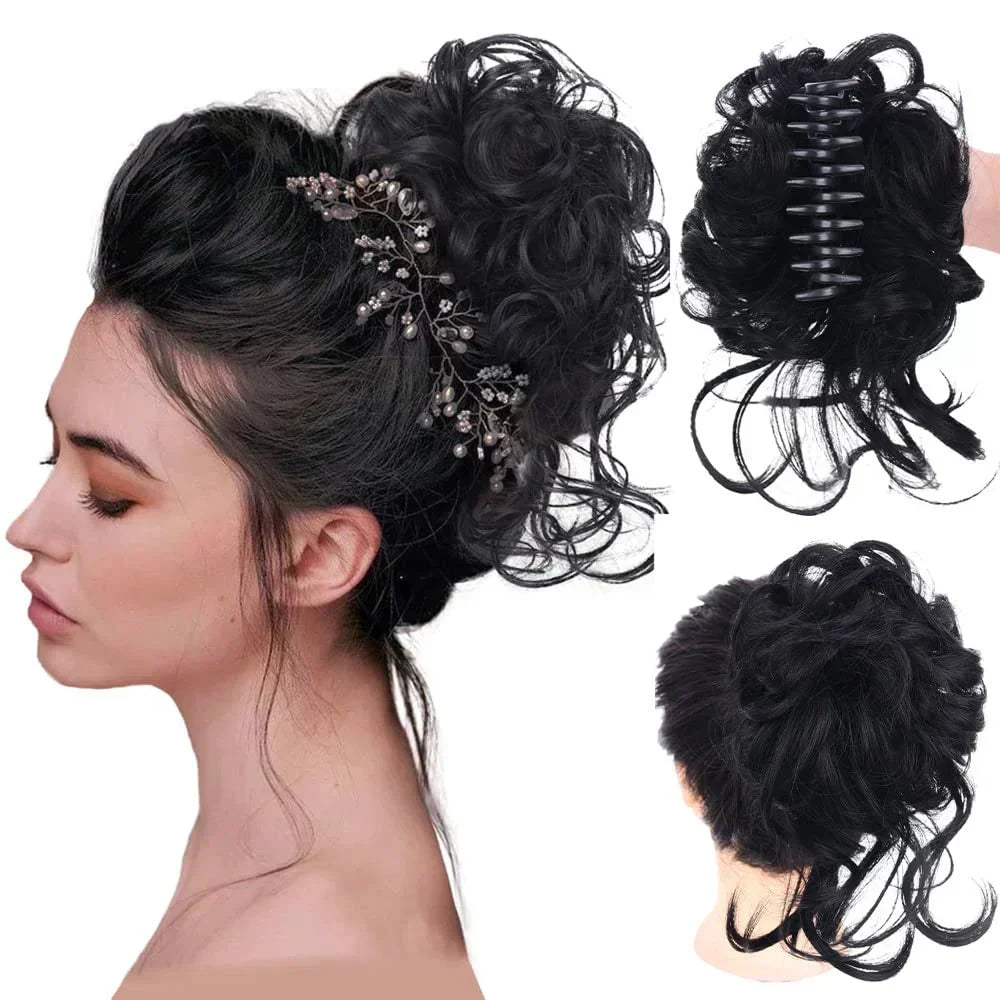 Curly Messy Bun Hair Clip for Instant Volume