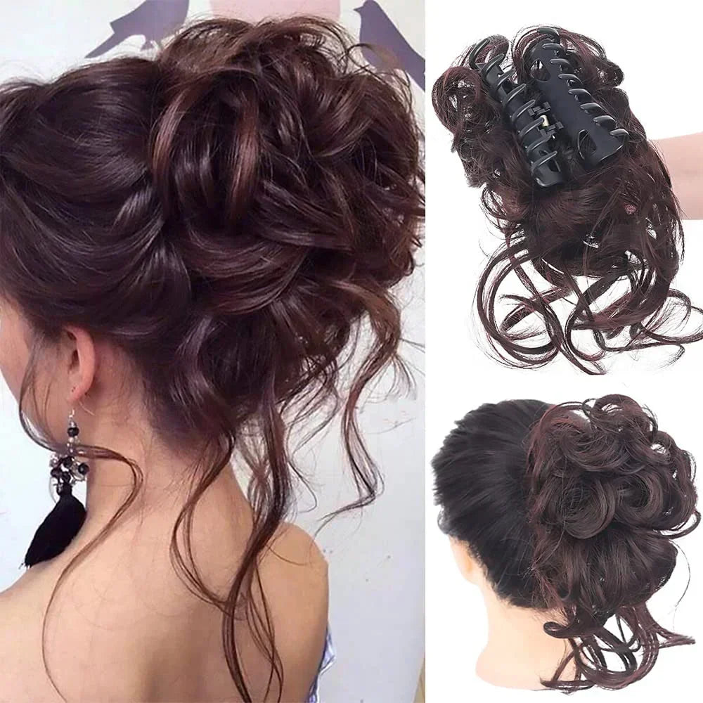 Curly Messy Bun Hair Clip for Instant Volume