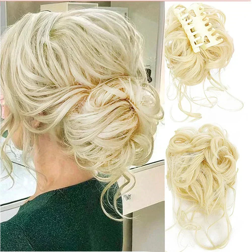 Curly Messy Bun Hair Clip for Instant Volume