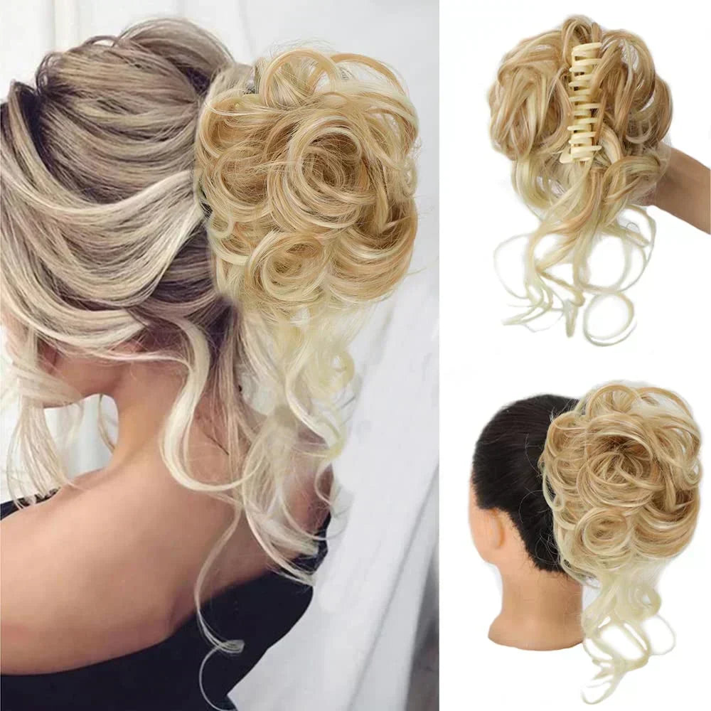 Curly Messy Bun Hair Clip for Instant Volume