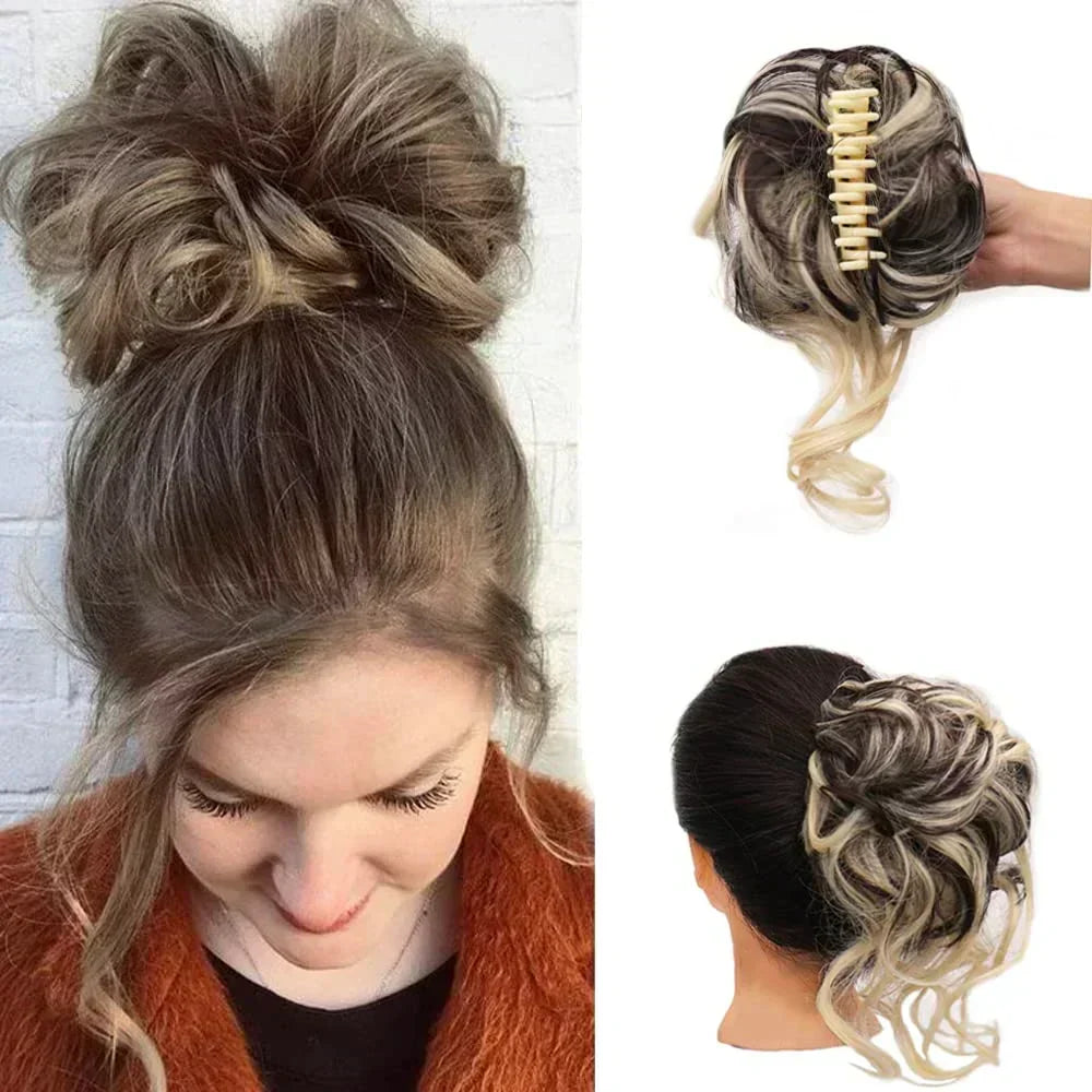 Curly Messy Bun Hair Clip for Instant Volume