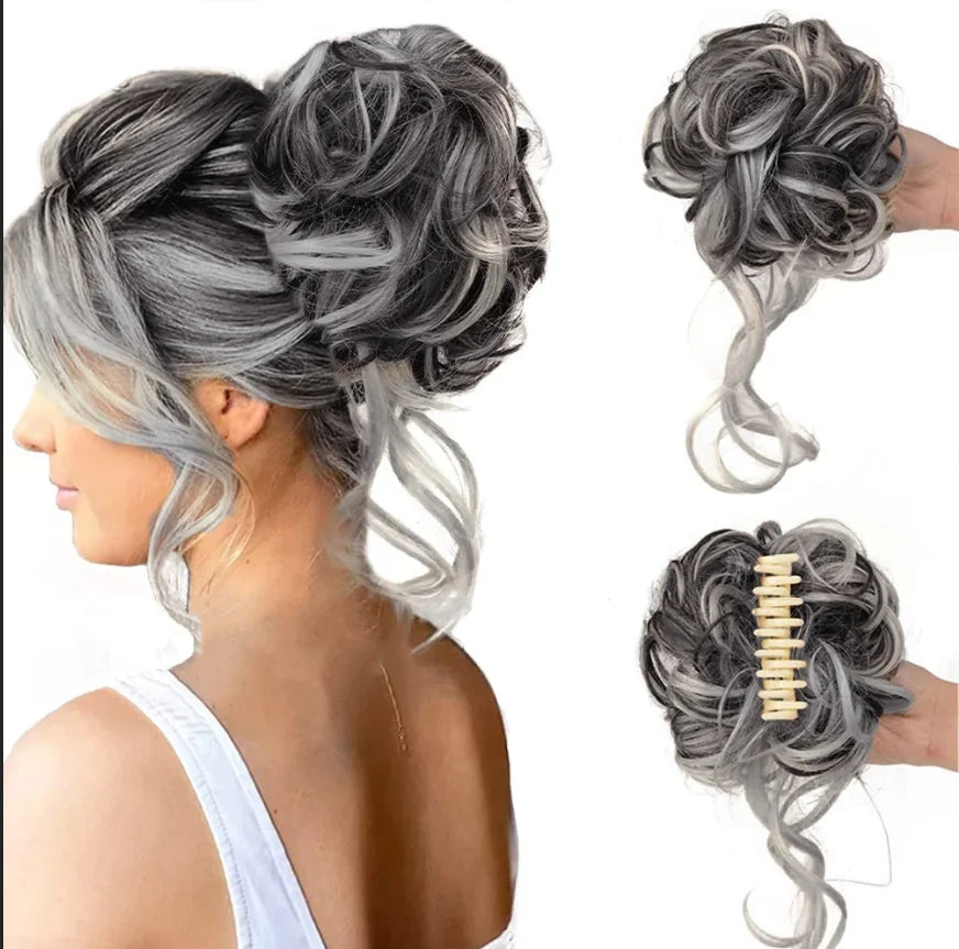 Curly Messy Bun Hair Clip for Instant Volume