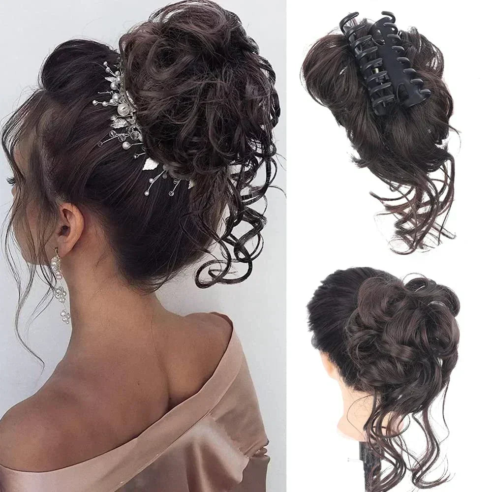 Curly Messy Bun Hair Clip for Instant Volume
