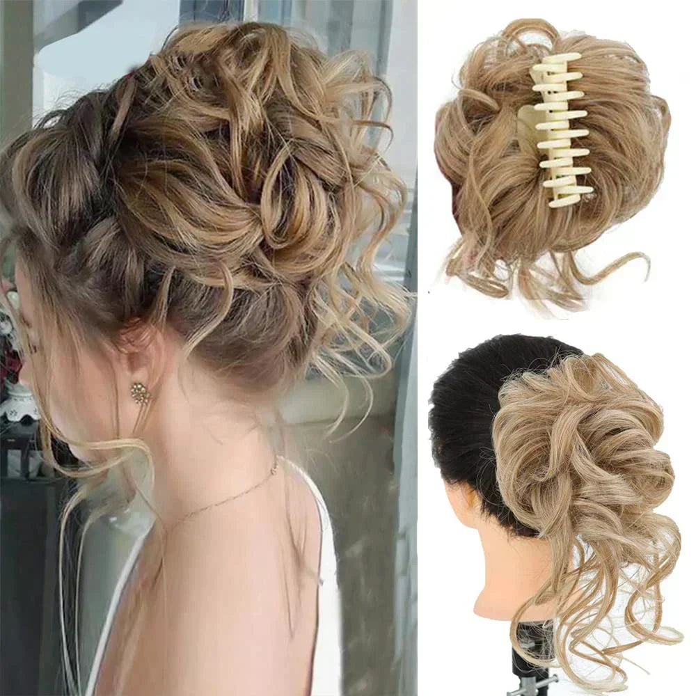 Curly Messy Bun Hair Clip for Instant Volume