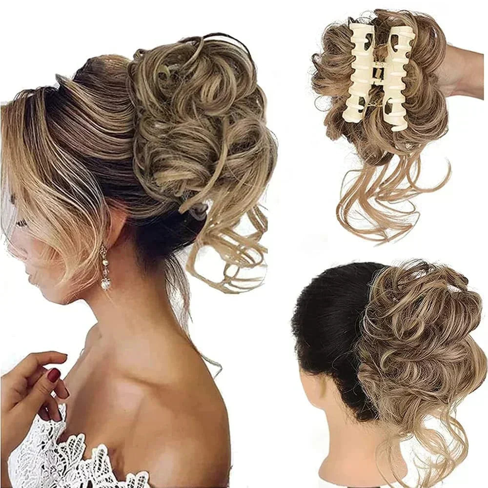 Curly Messy Bun Hair Clip for Instant Volume