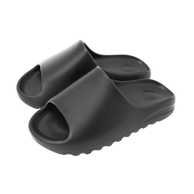 Cushioned Cloud Slides with Ridged Soles