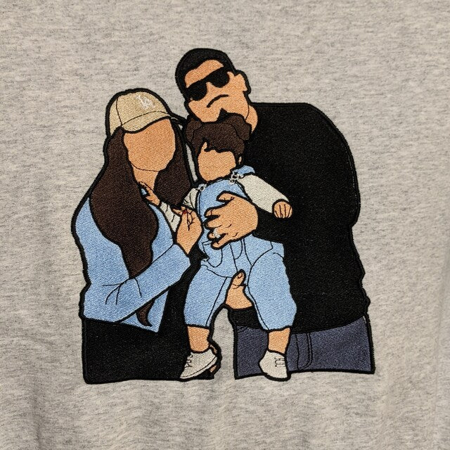 Custom Embroidered Portrait Sweatshirt