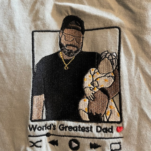 Custom Embroidered Portrait Sweatshirt