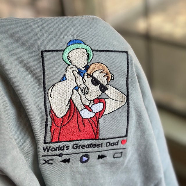Custom Embroidered Portrait Sweatshirt