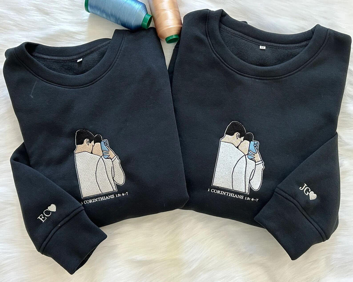 Custom Embroidered Portrait Sweatshirt