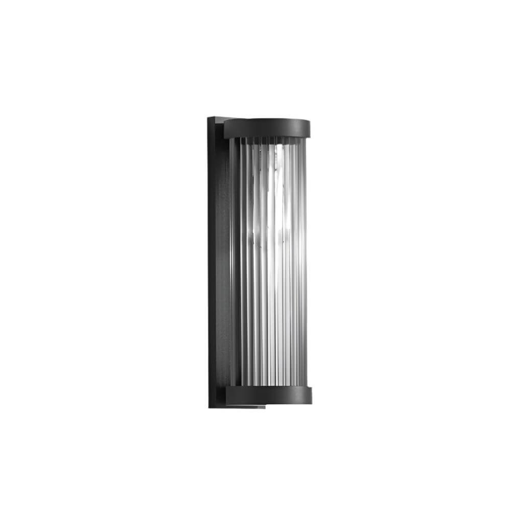 Cylindrical Metal & Glass Outdoor Solar Light