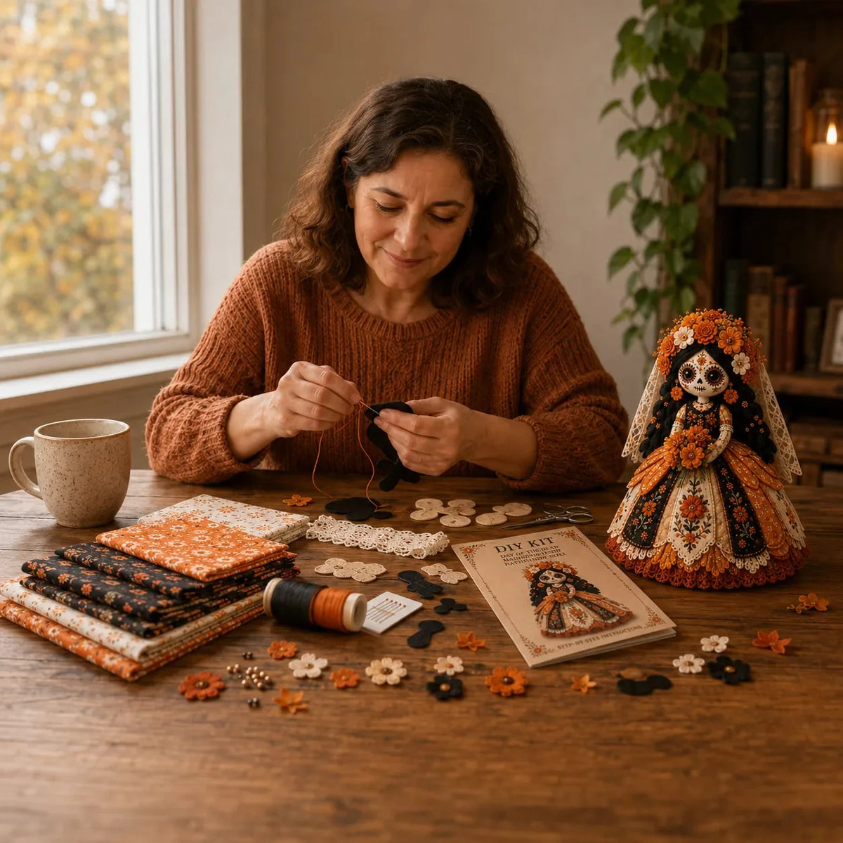 Day of the Dead Patchwork Doll Beginner DIY Craft Kit
