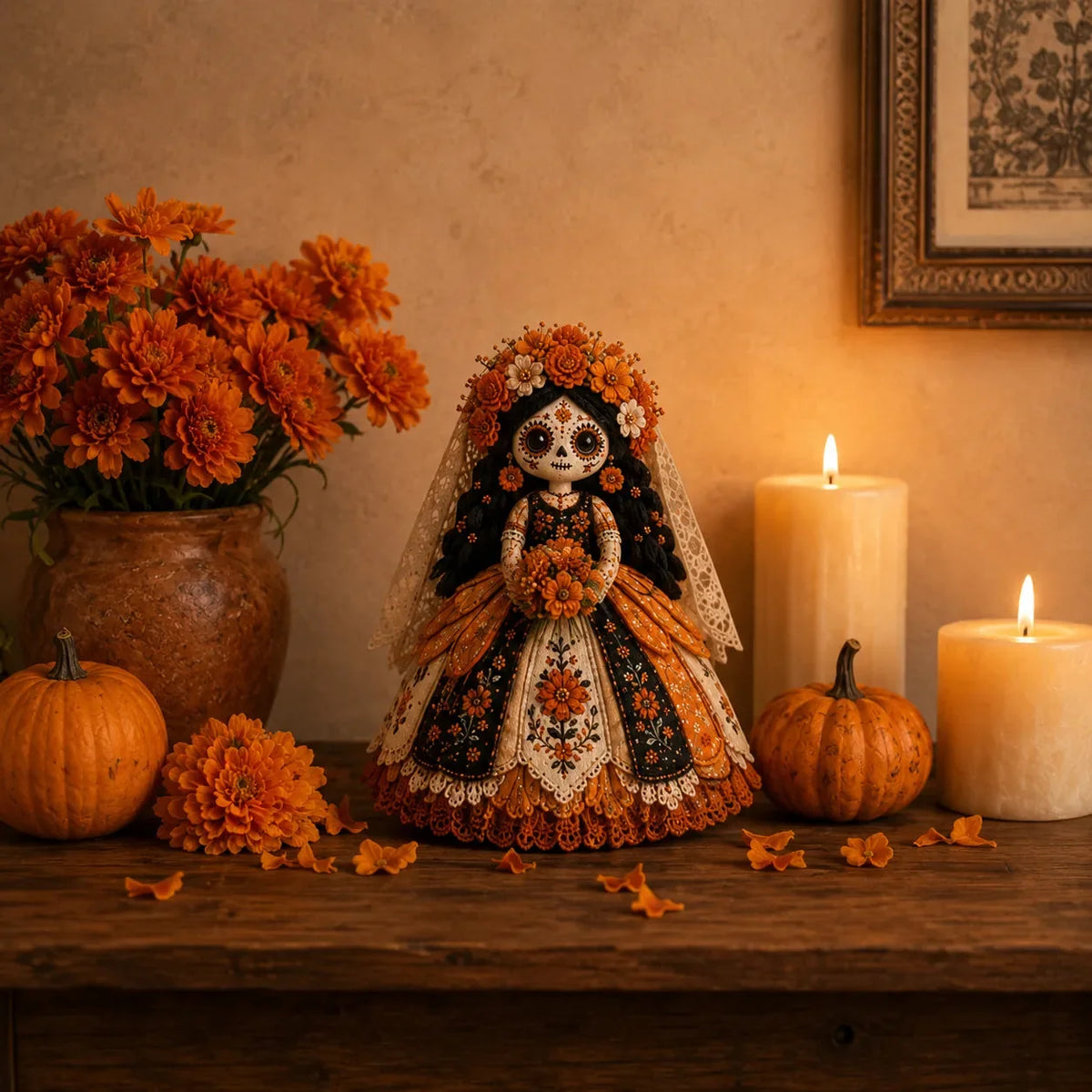 Day of the Dead Patchwork Doll Beginner DIY Craft Kit