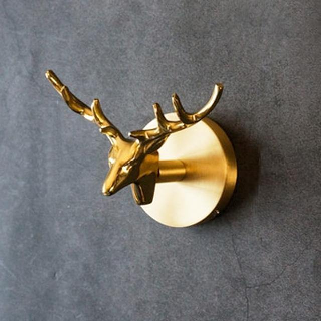 Decorative Brass Animal Coat Hook with Gold Finish