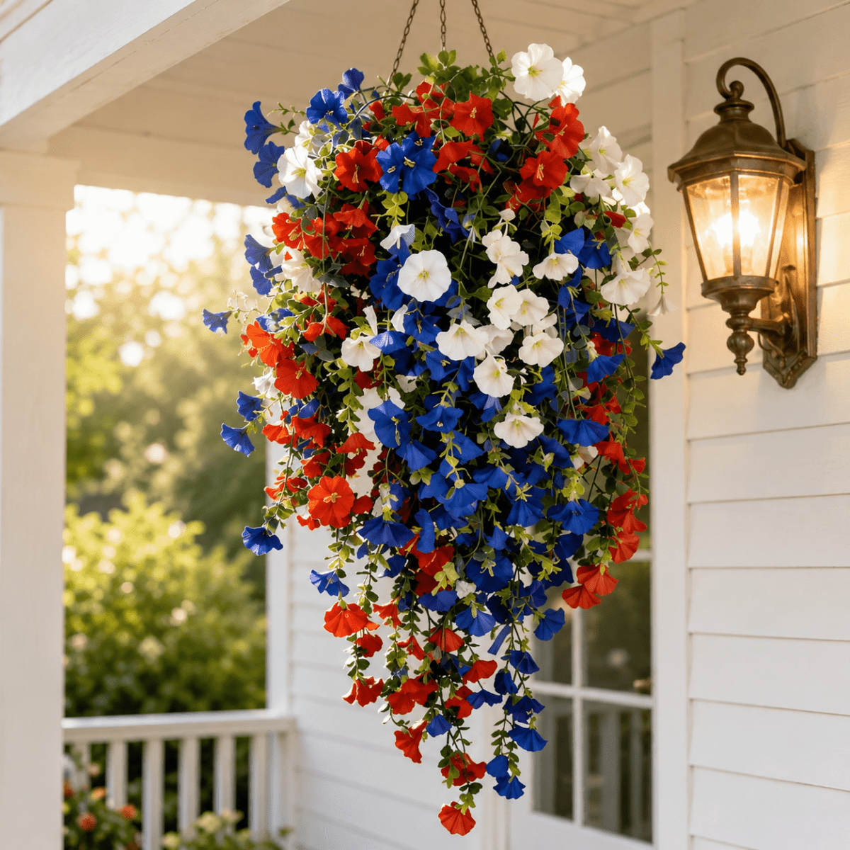 Decorative Flowers - Flower Basket with LED Lighting