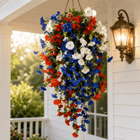 Decorative Flowers - Flower Basket with LED Lighting